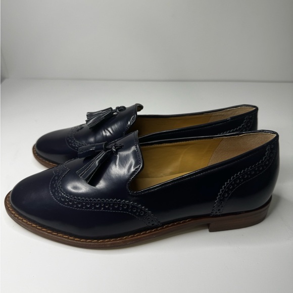 Talbots Women’s Navy Blue Napa Leather Leighton Brogue Loafers Sz 6.5 - Picture 9 of 9